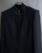 "HERMES" Darted shape no collar back zip jacket