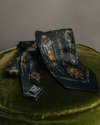 "Gianfranco Ferré" 90's Baroque print silk necktie