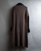 "Composition by KENZO" Fuzzy material cleric design knit coat