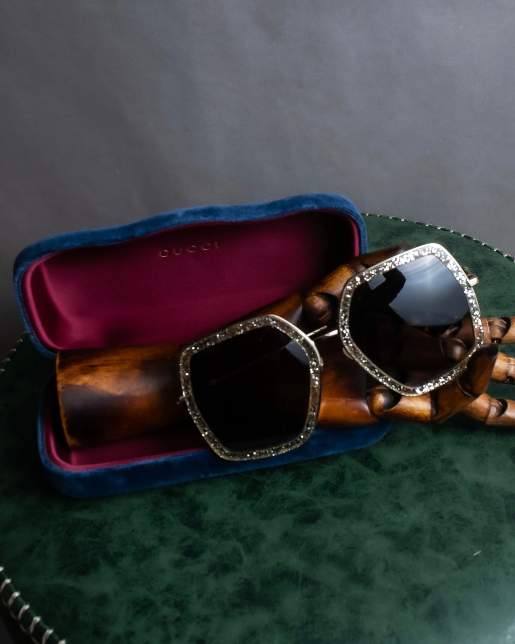 "GUCCI" Glitter design octagonal frame sunglasses