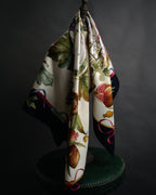 “Salvatore Ferragamo” 90’s Harvest still life silk scarf