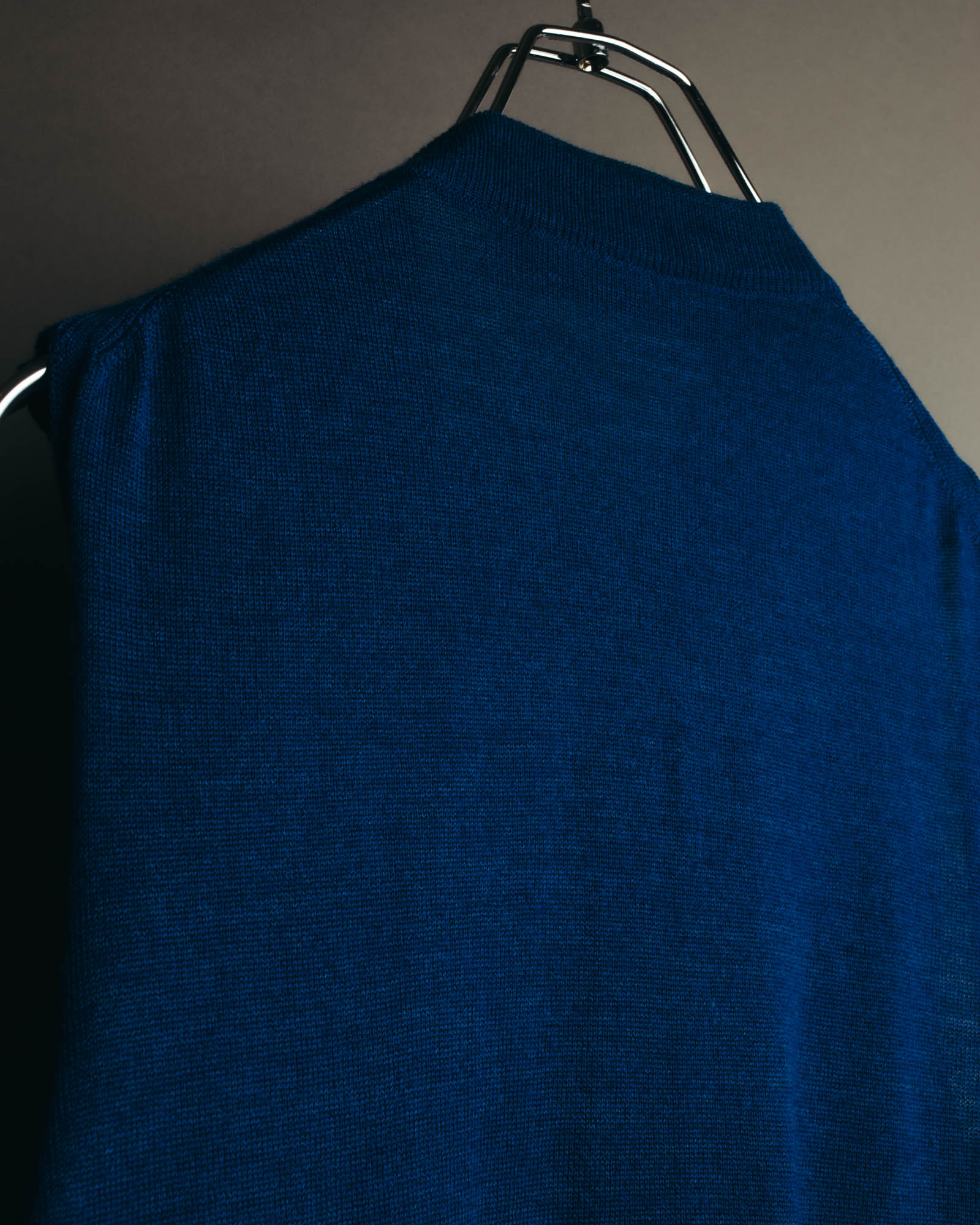 "LANVIN" 00's Elegant wool silk sleeveless knit top