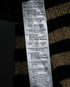 "GUCCI" 17-18aw striped lurex emblem knit sweater