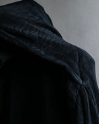 "ISSEY MIYAKE PERMANENT" Large shawl collar silk long cardigan