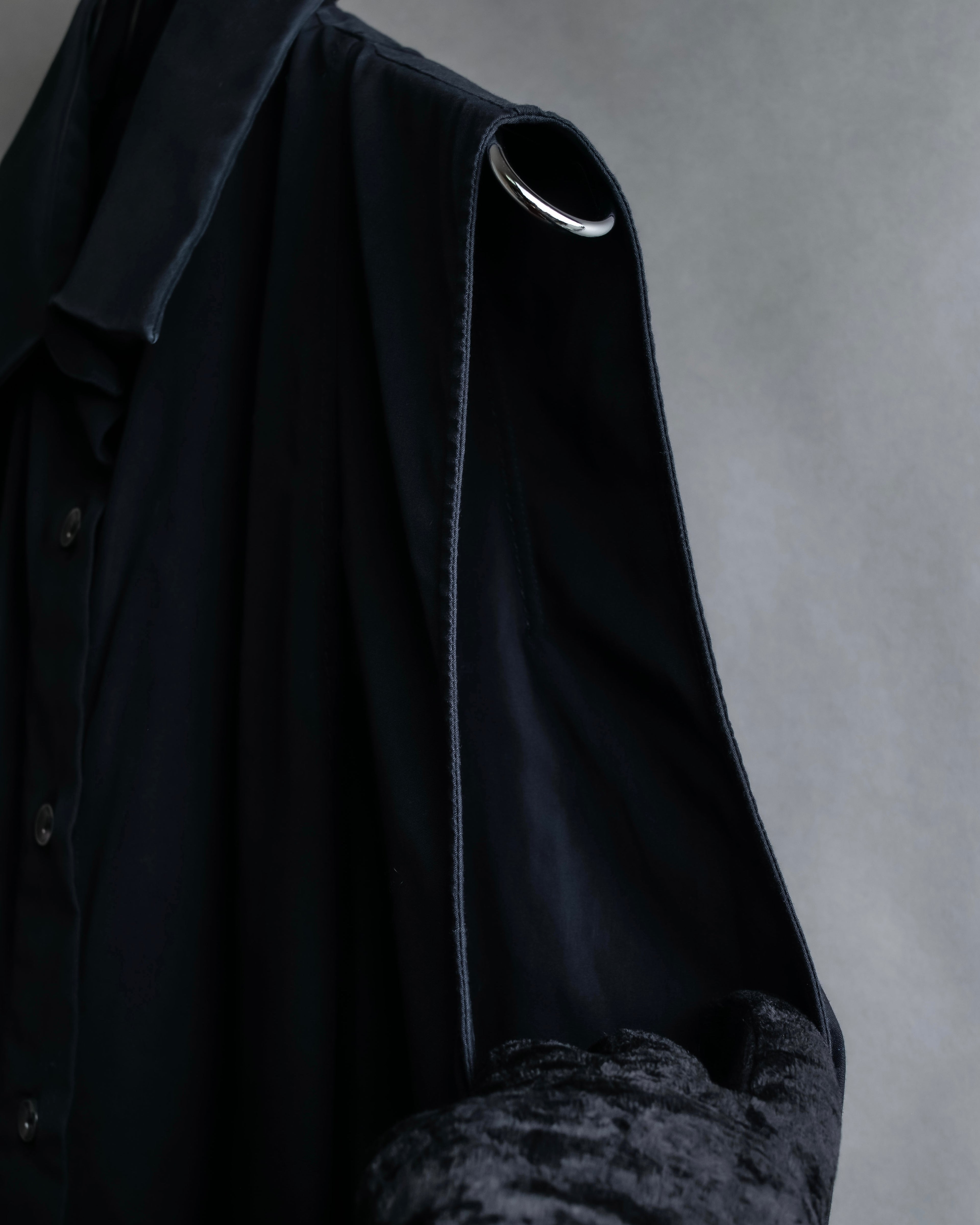 "MAISON MARGIELA" 13SS Panel design sleeveless black shirt