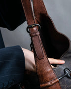 "GUCCI" GG canvas horsebit detail shoulder bag