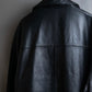 "Vintage lamb leather oversized tailored jacket"