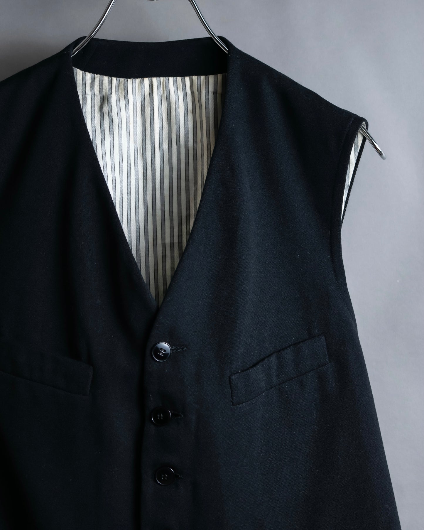 Vintage no collar 6 button tailored vest