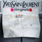 "YVES SAINT LAURENT" Monotone Madras check pattern shaped tailored jacket