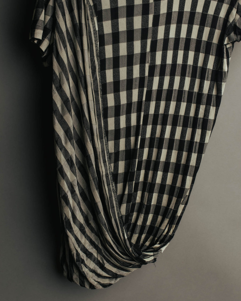 “tricot COMME des GARÇONS” 00’s-10’s Asymmetric gingham draped top