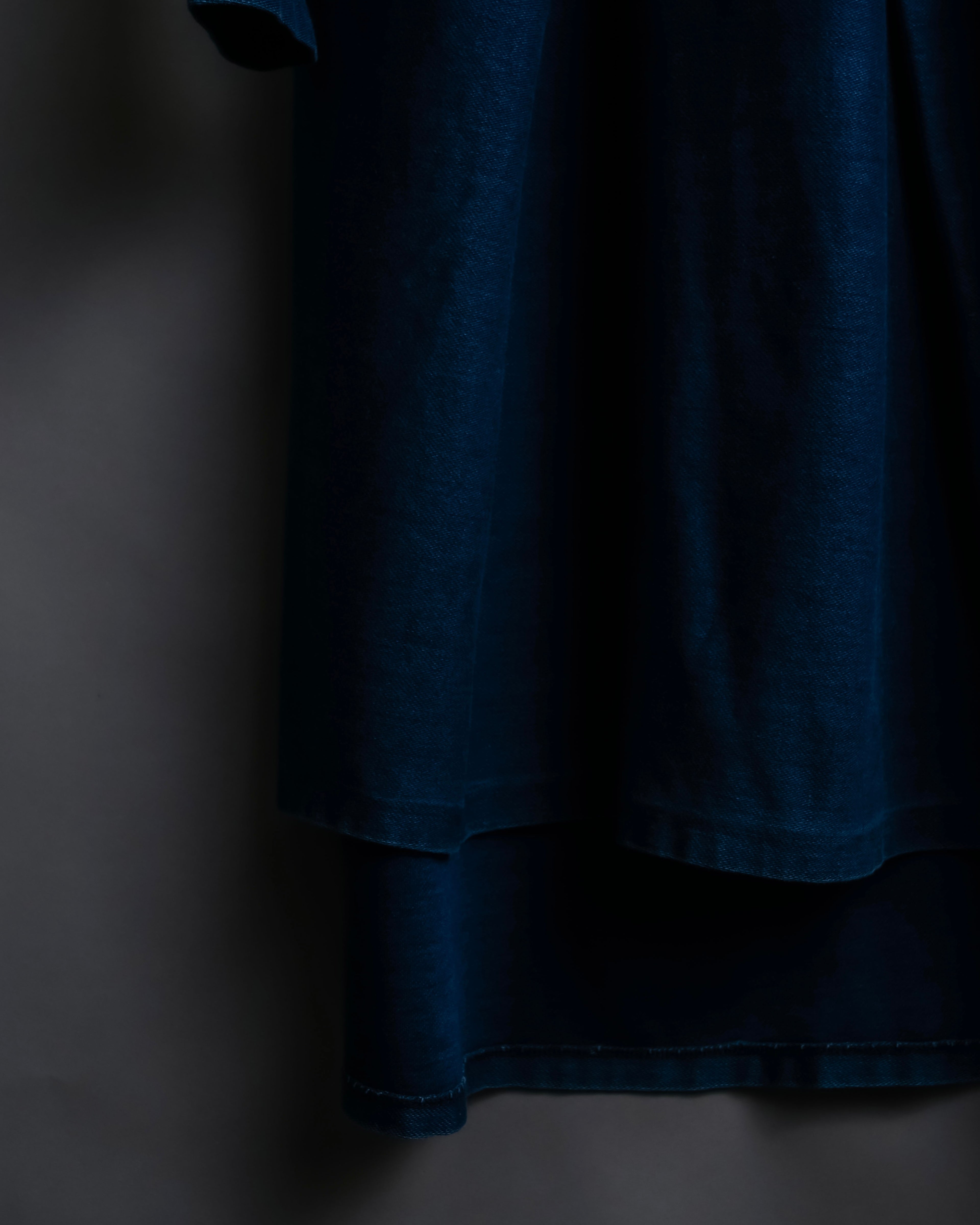 “MM6” front cut designed dennim long pull over