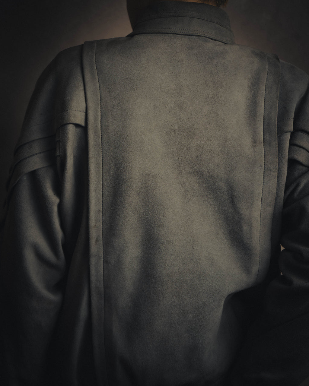-SPECIAL- “LOEWE” 80’s-early 90’s Taupe suede leather blouson jacket