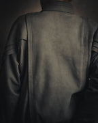 -SPECIAL- “LOEWE” 80’s-early 90’s Taupe suede leather blouson jacket