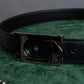 "Cartier" 2C logo motif buckle design leather belt