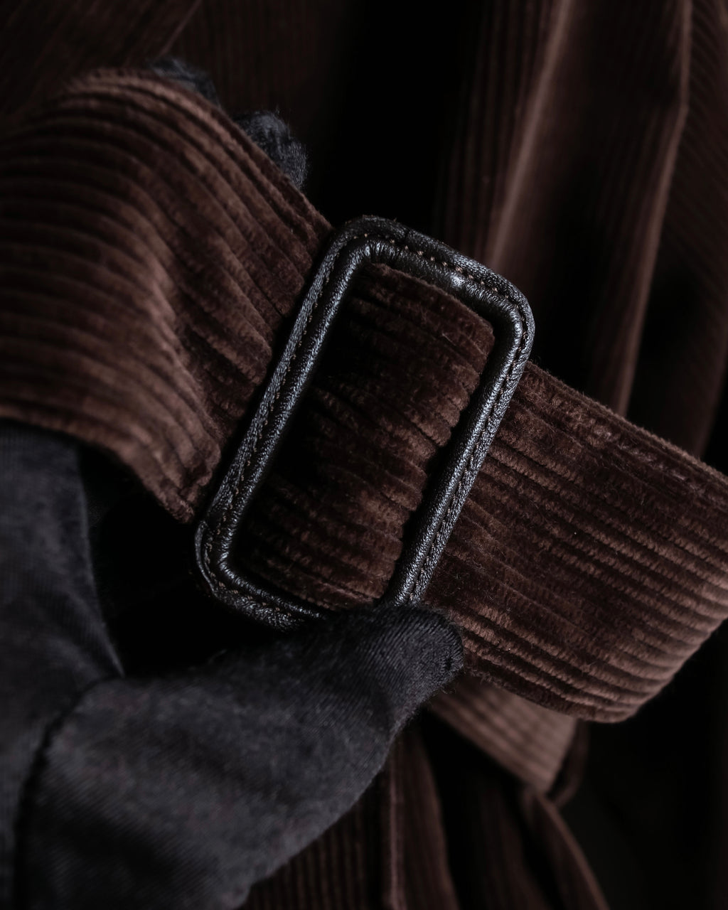 "Barbour" Wide ribbed corduroy maxi-length trench coat