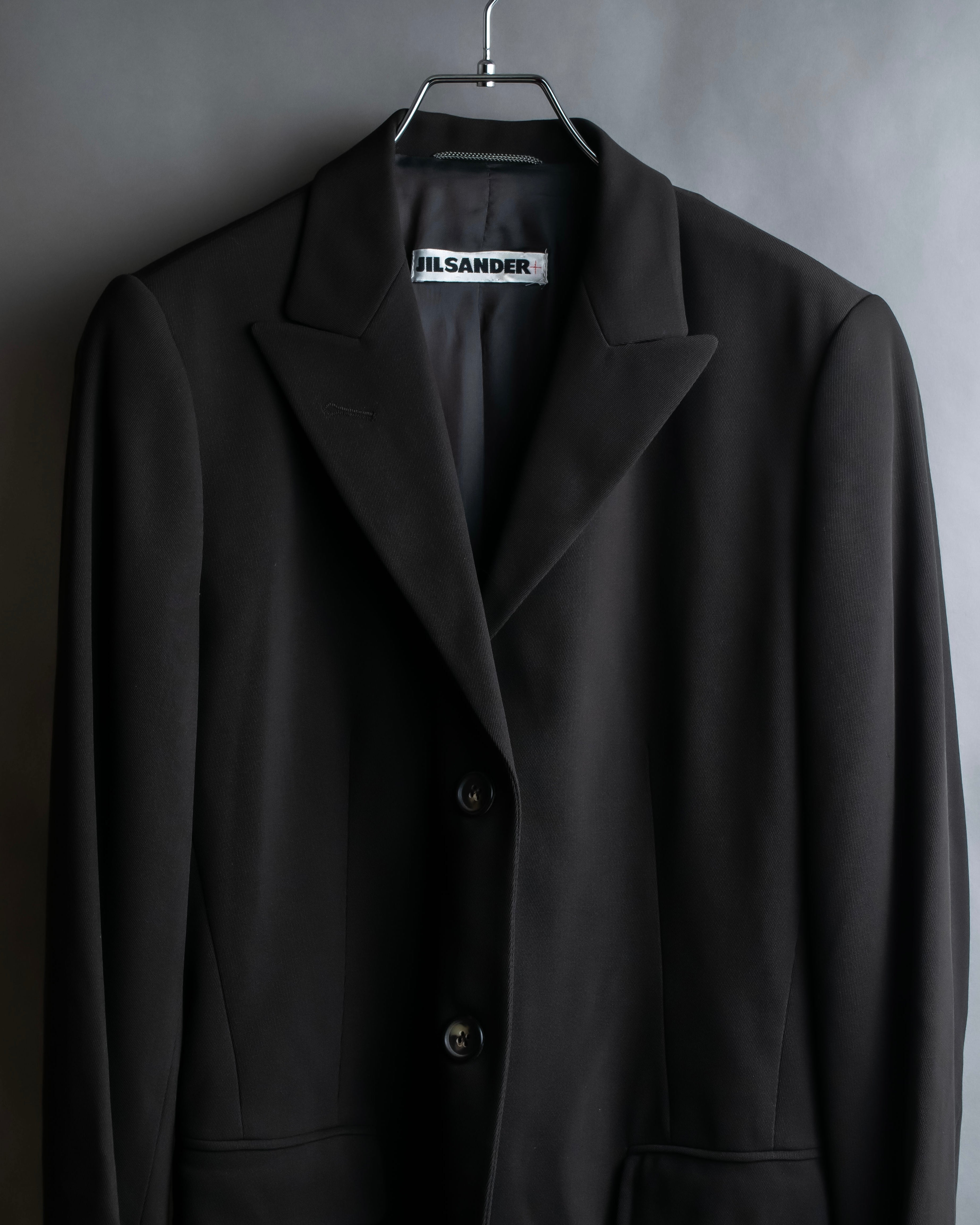 "Jil Sander+" Peaked label minimalist design tailored coat