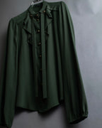 "GUCCI" Tab design bowtie blouse