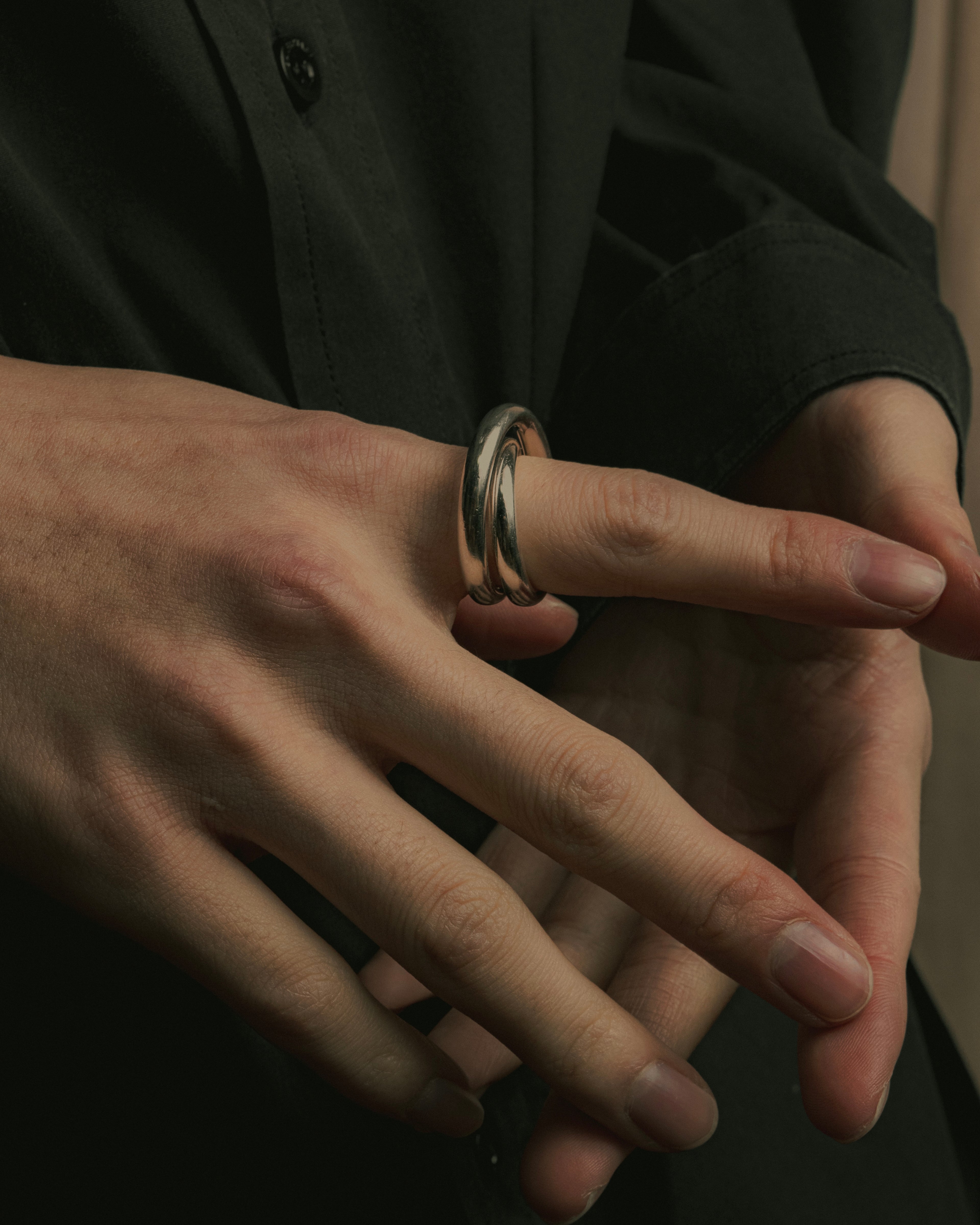 "HERMES" Vertige polished silver 925 ring