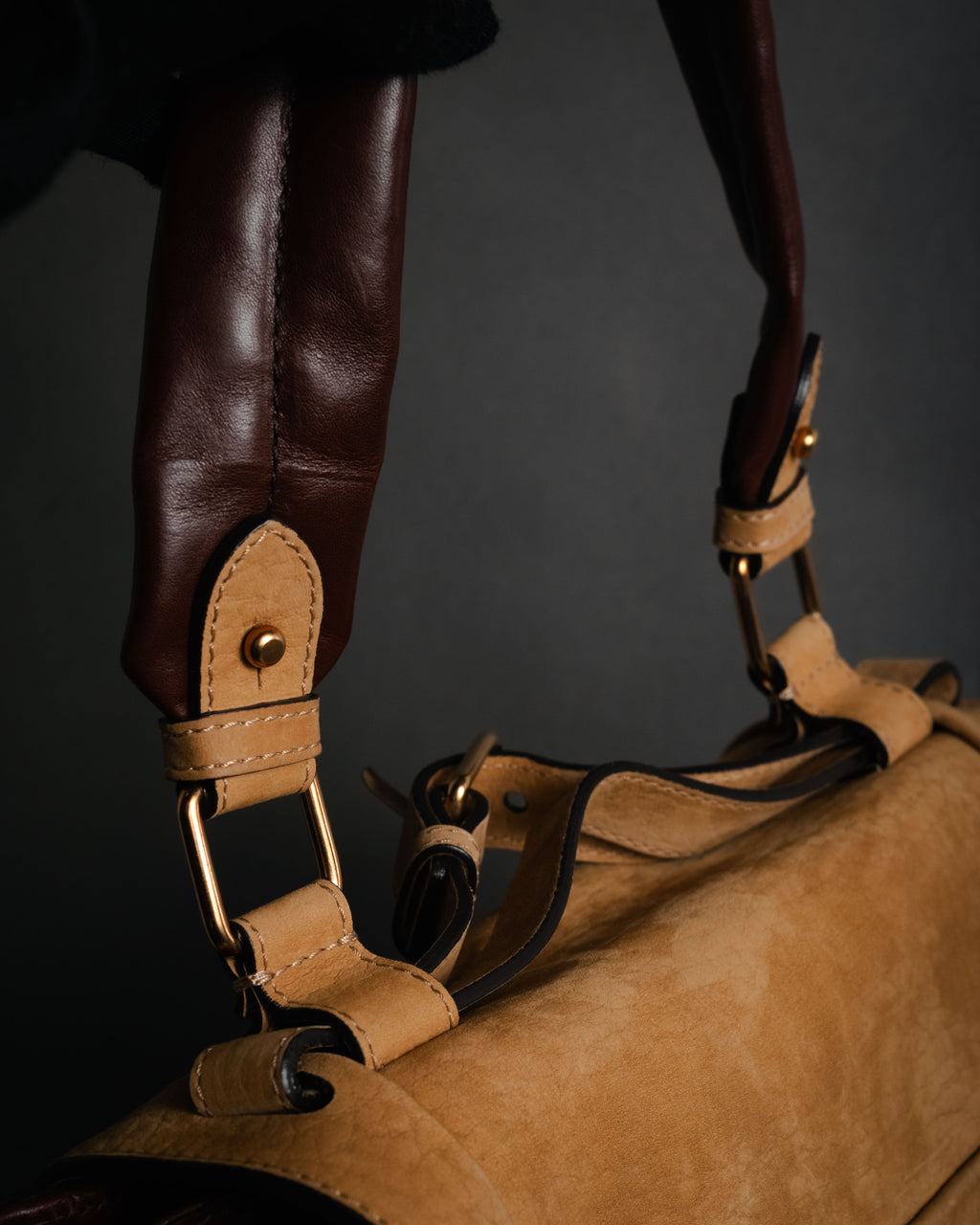 “Chloé” 12-14 Alice bicolor trapeze tote bag