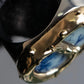 "Christian Dior" CD motif blue bloom design ring