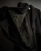 "ARMANI COLLEZIONI" Sharp peak lapel 100% cashmere tailored jacket