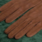 Vintage genuine leather camel brown gloves