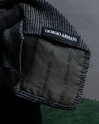 "GIORGIO ARMANI" Diagonal ridge pattern brushed necktie