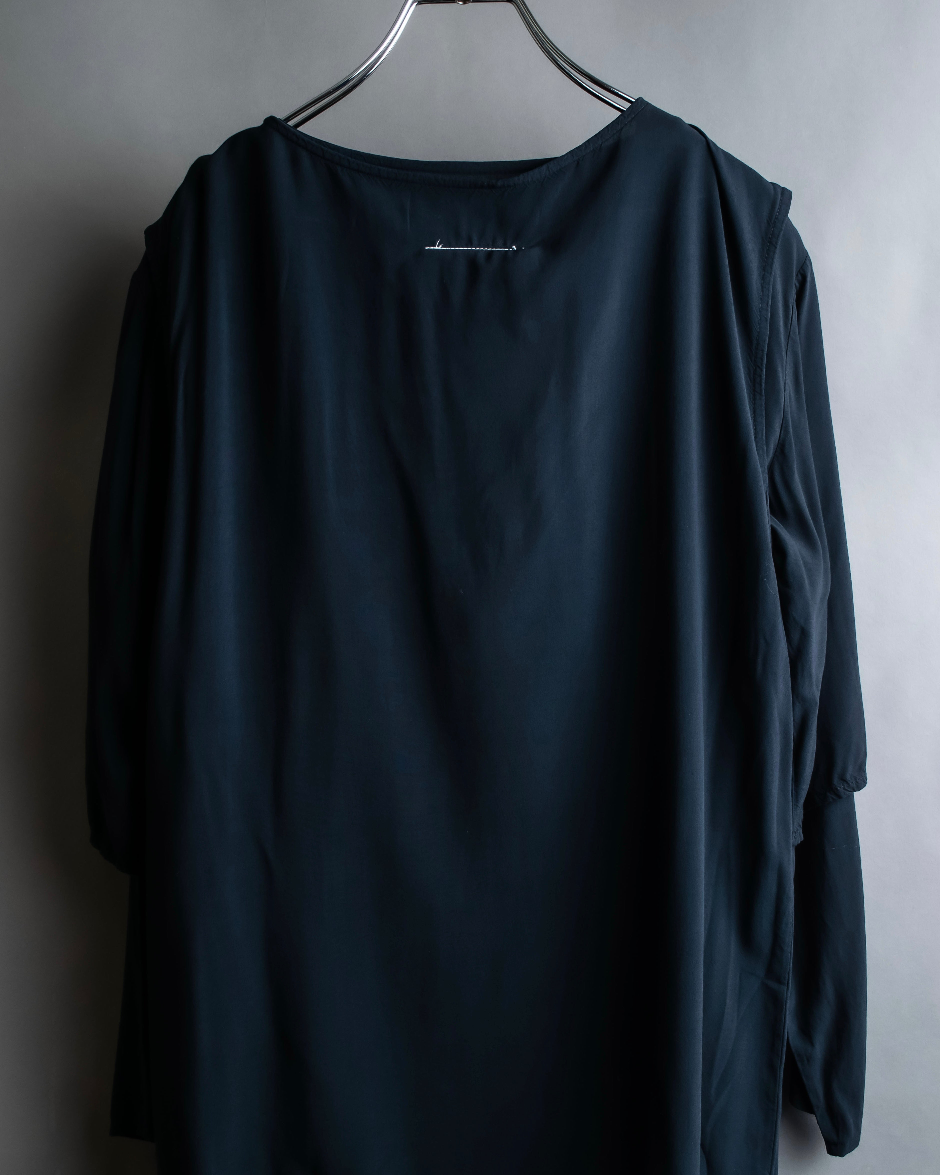 "Maison Martin Margiela" Beautiful draped navy 3-way dress