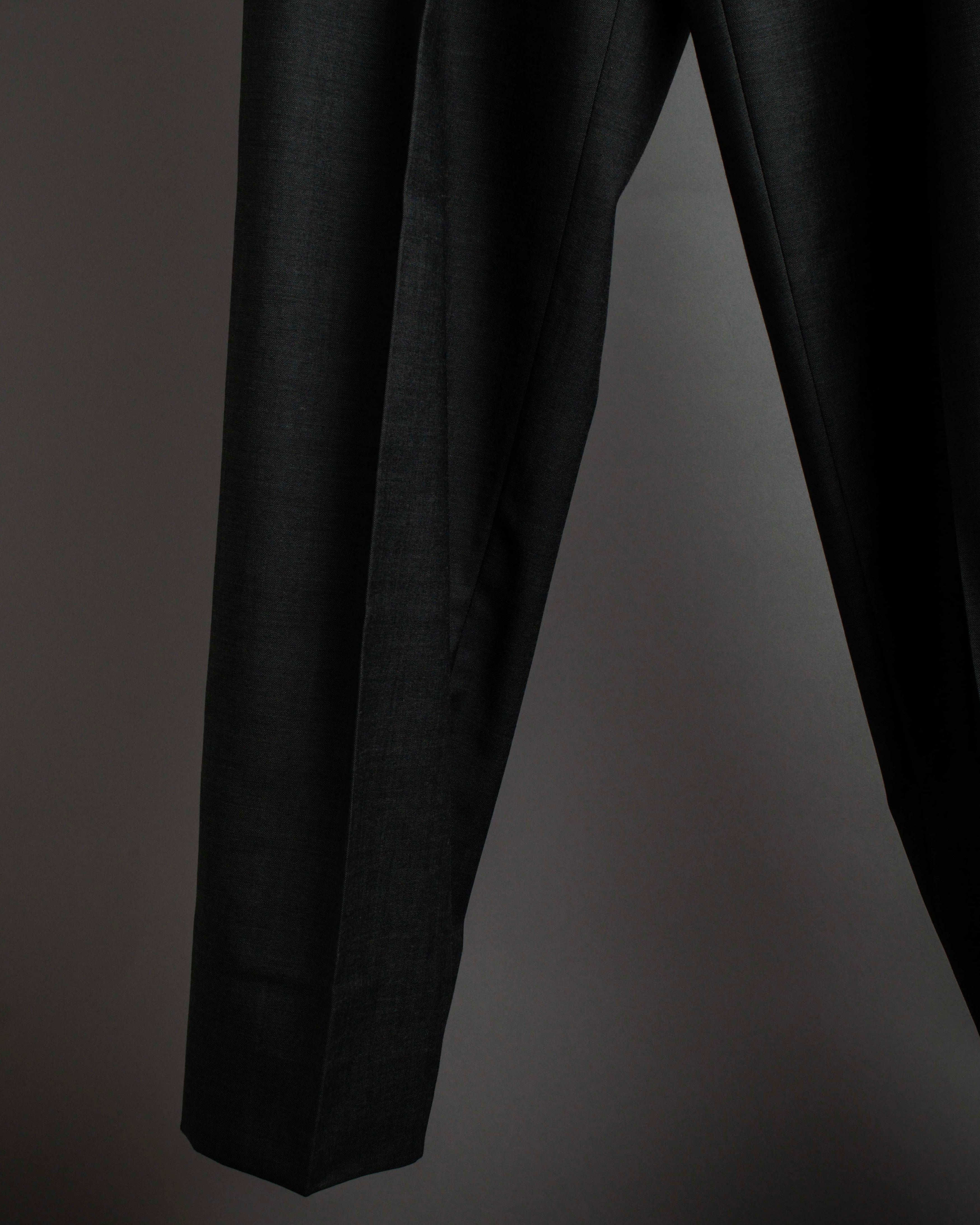 "HUGO BOSS" Fine-gauge wool khaki gray set up