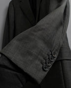 "PRADA" Sharkskin wool minimal tailoring set up