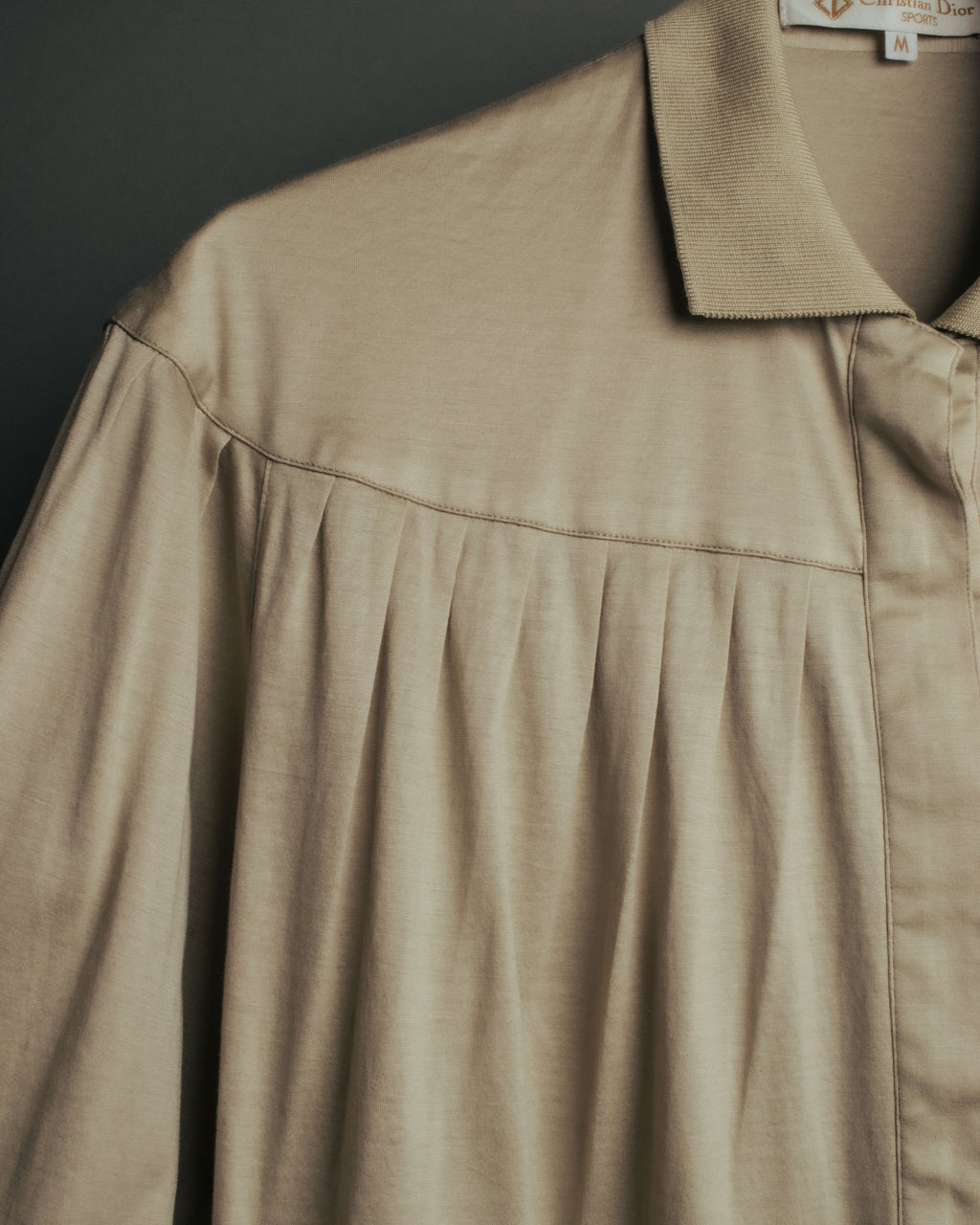 “Christian Dior” 90’s Gathered fly-front jersey blouse