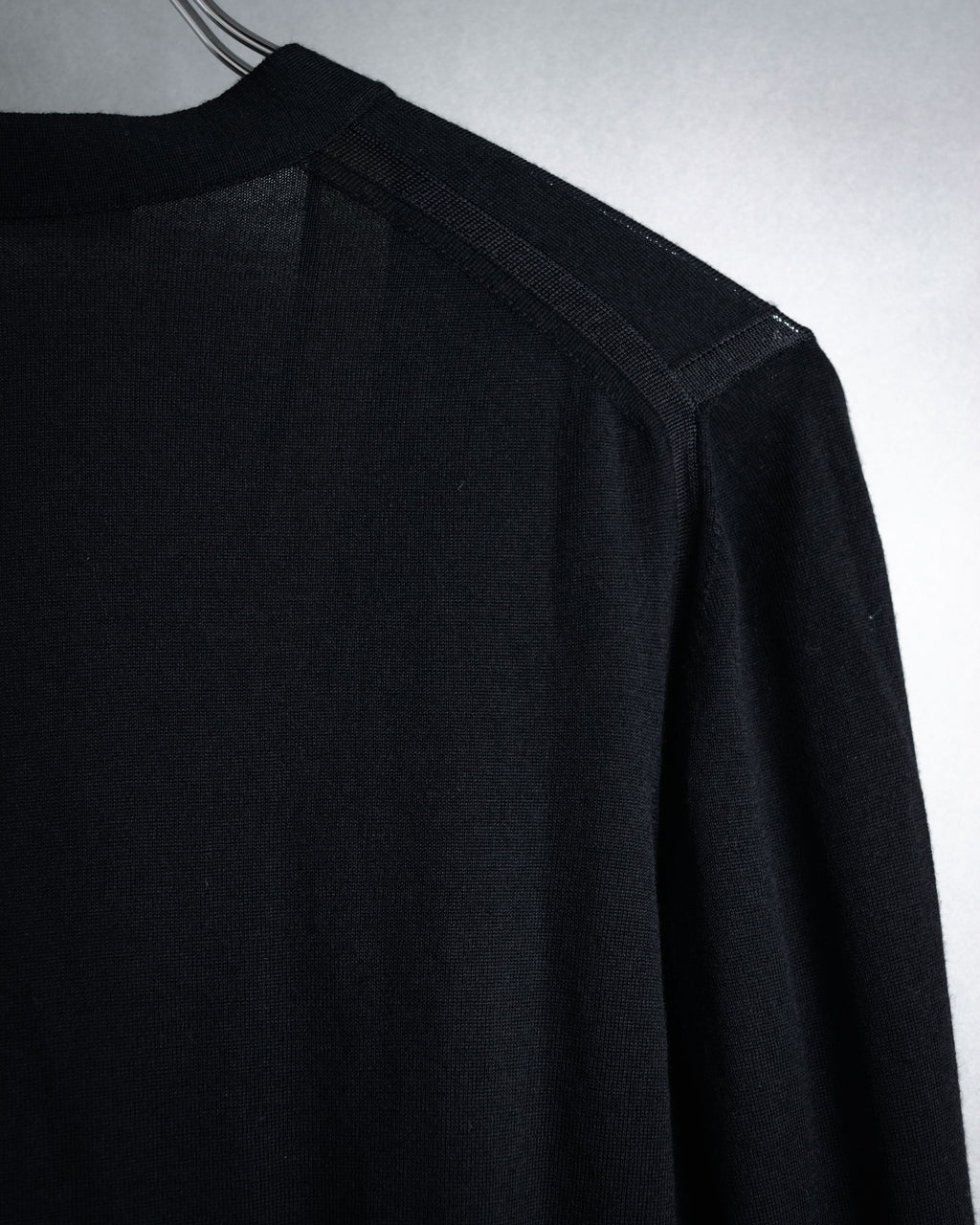 “CELINE” 2010’s Contrast placket wool silk cardigan