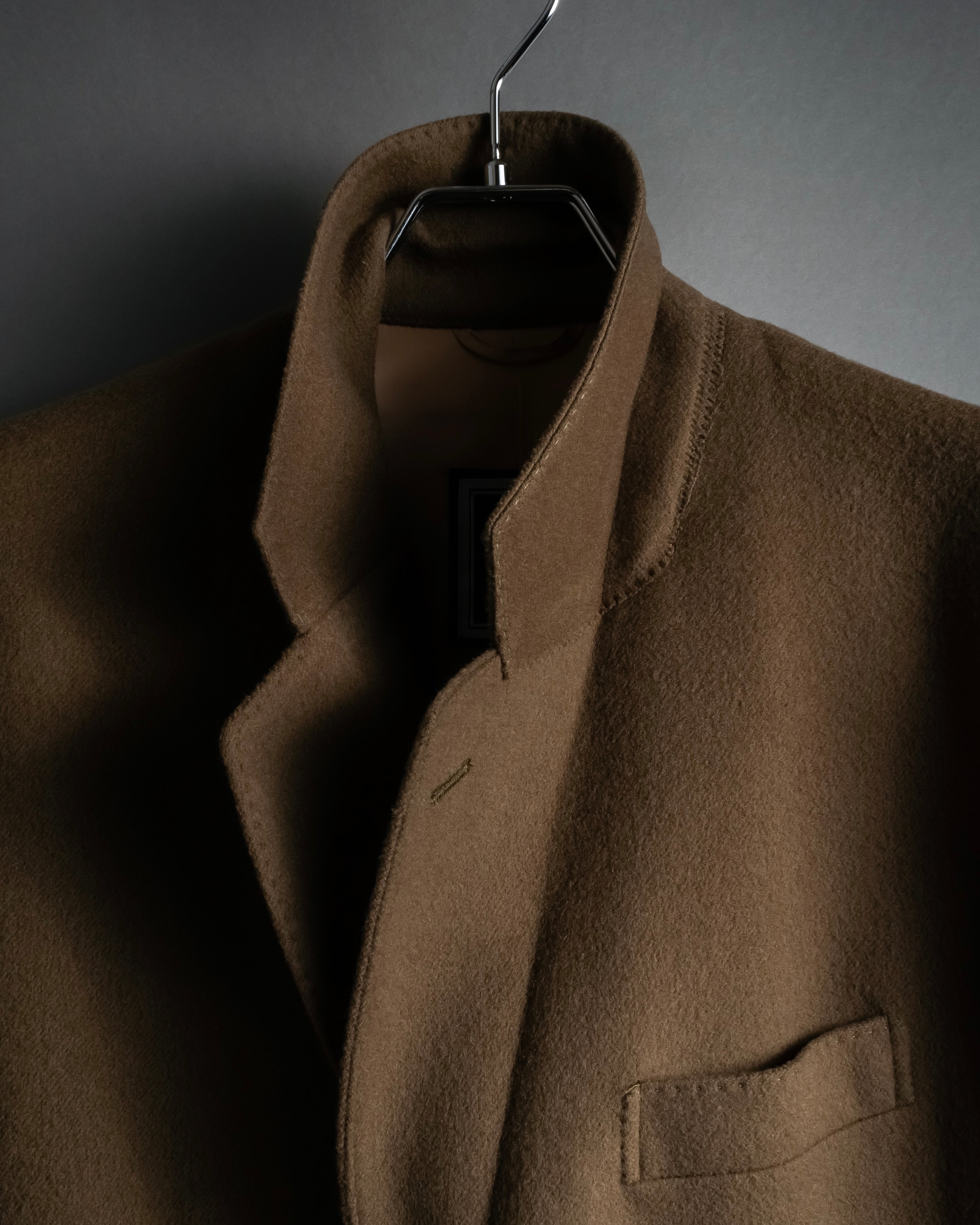 "CHRISTIAN DIOR MONSIEUR" 80's-90's Classic tailored wool melton chester coat