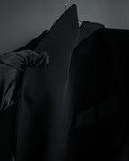 “MOSCHINO” Satin lapel double-breasted tuxedo jacket