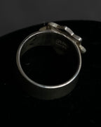 "JEAN PAUL GAULTIER" Logo engraved oval motif silver 925 rope ring