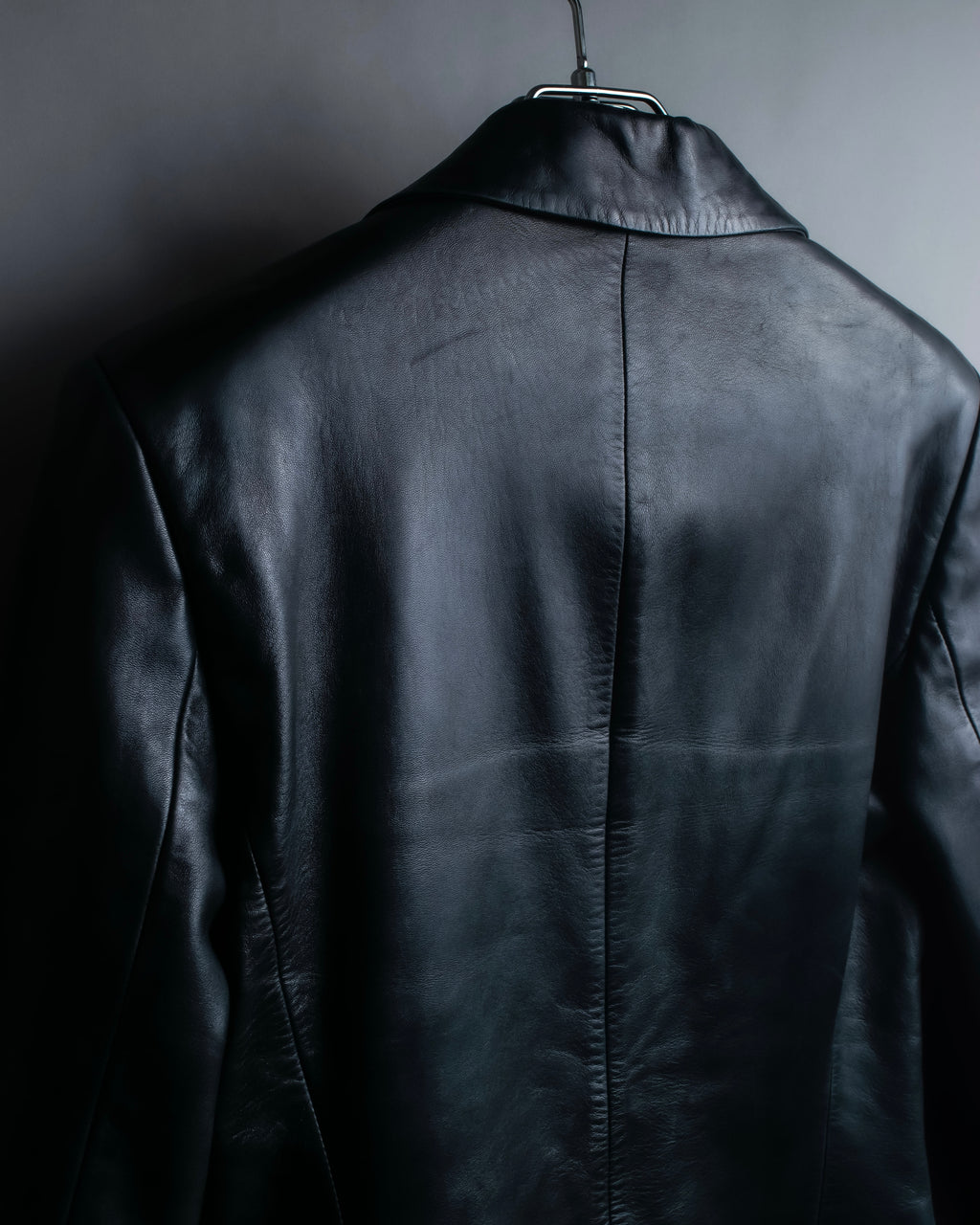 "GUCCI" Box silhouette calf leather tailored jacket