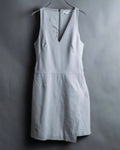 “Helmut Lang” Asymmetry designed v neck one piece