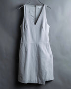 “Helmut Lang” Asymmetry designed v neck one piece