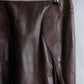 "Hermes by Gaultier" Round Pocket Wine Red Leather Skirt