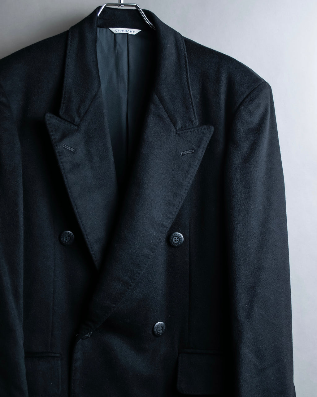 "MONSIEUR GIVENCHY" Double-breasted cashmere blend chesterfield coat