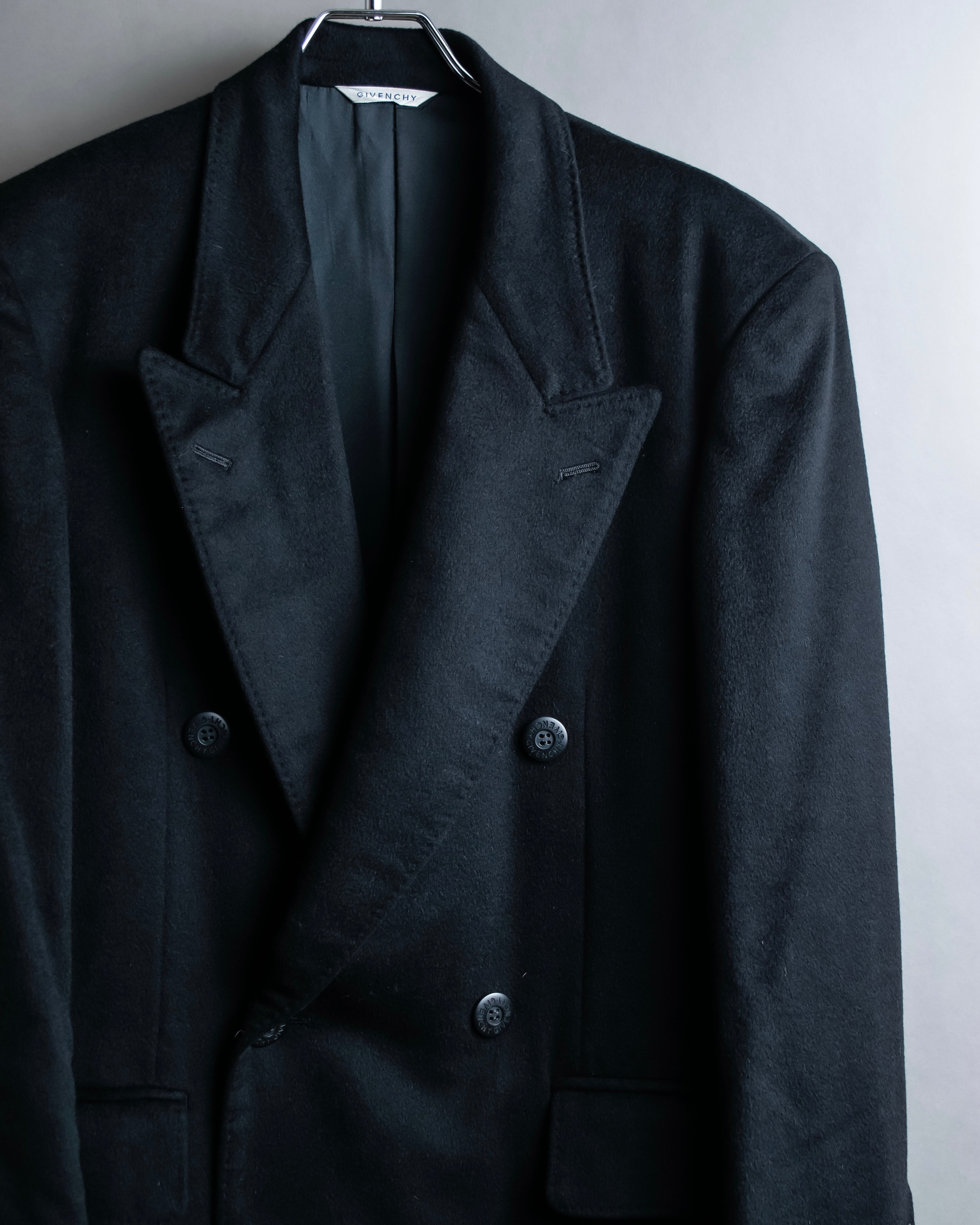 "MONSIEUR GIVENCHY" Double-breasted cashmere blend chesterfield coat