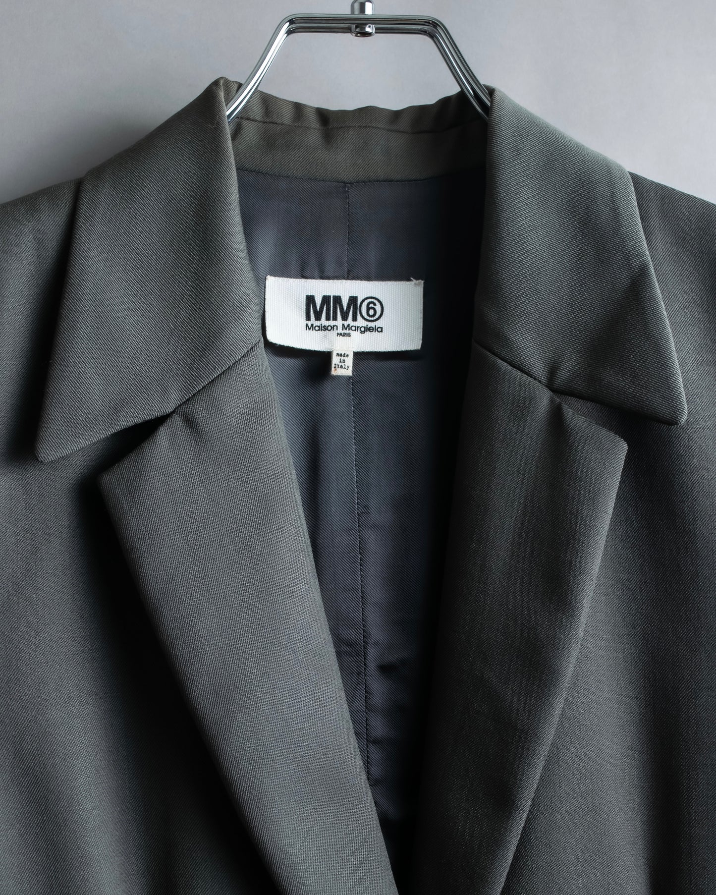 "MM6 MAISON MARGIELA" Wrap front oversized tailored jacket