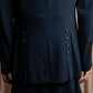 "DKNY" Peak lapel buttoned tailored jacket＆pleated wrap skirt set up