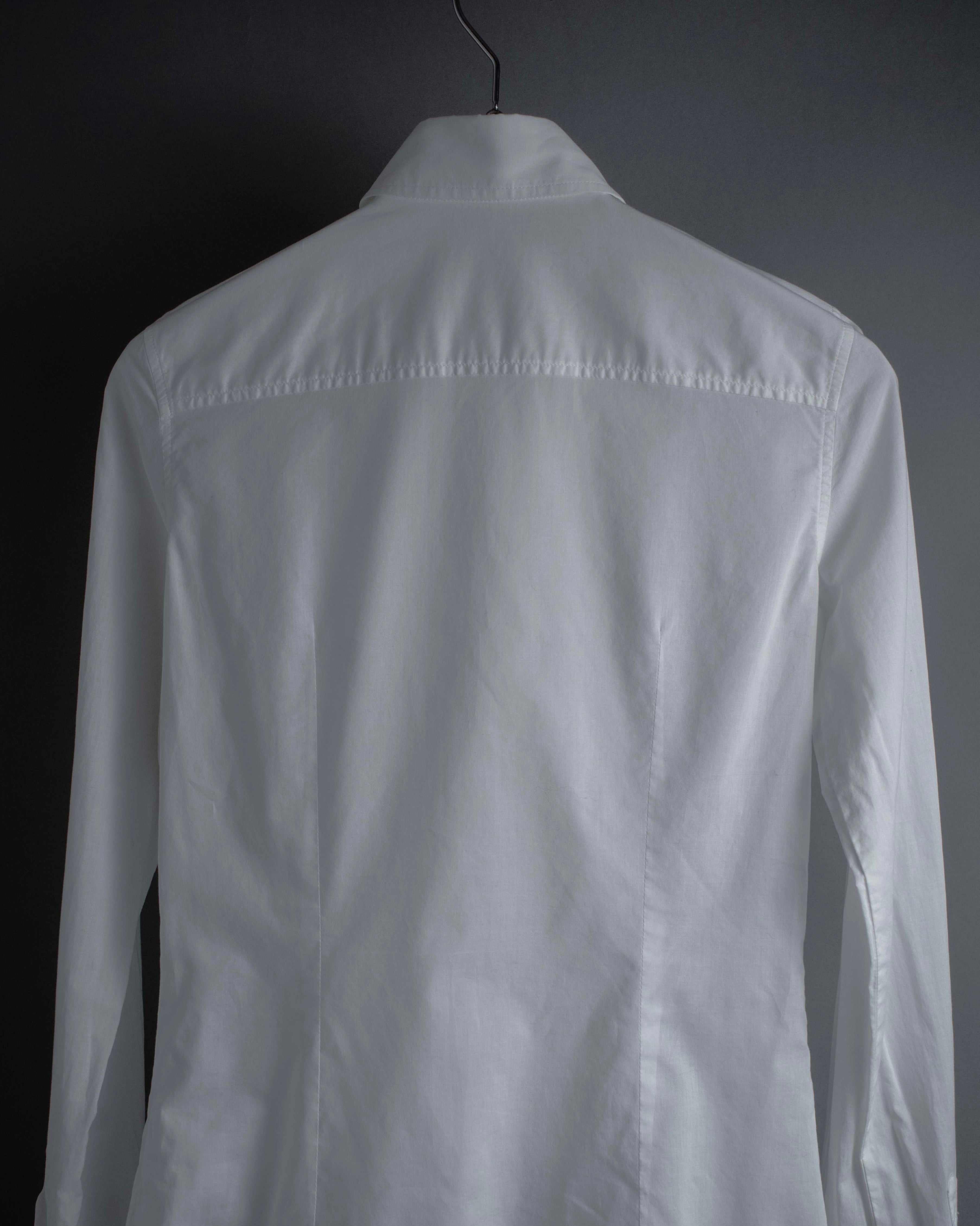 "Dolce & Gabbana" Tiered frill design white shirt