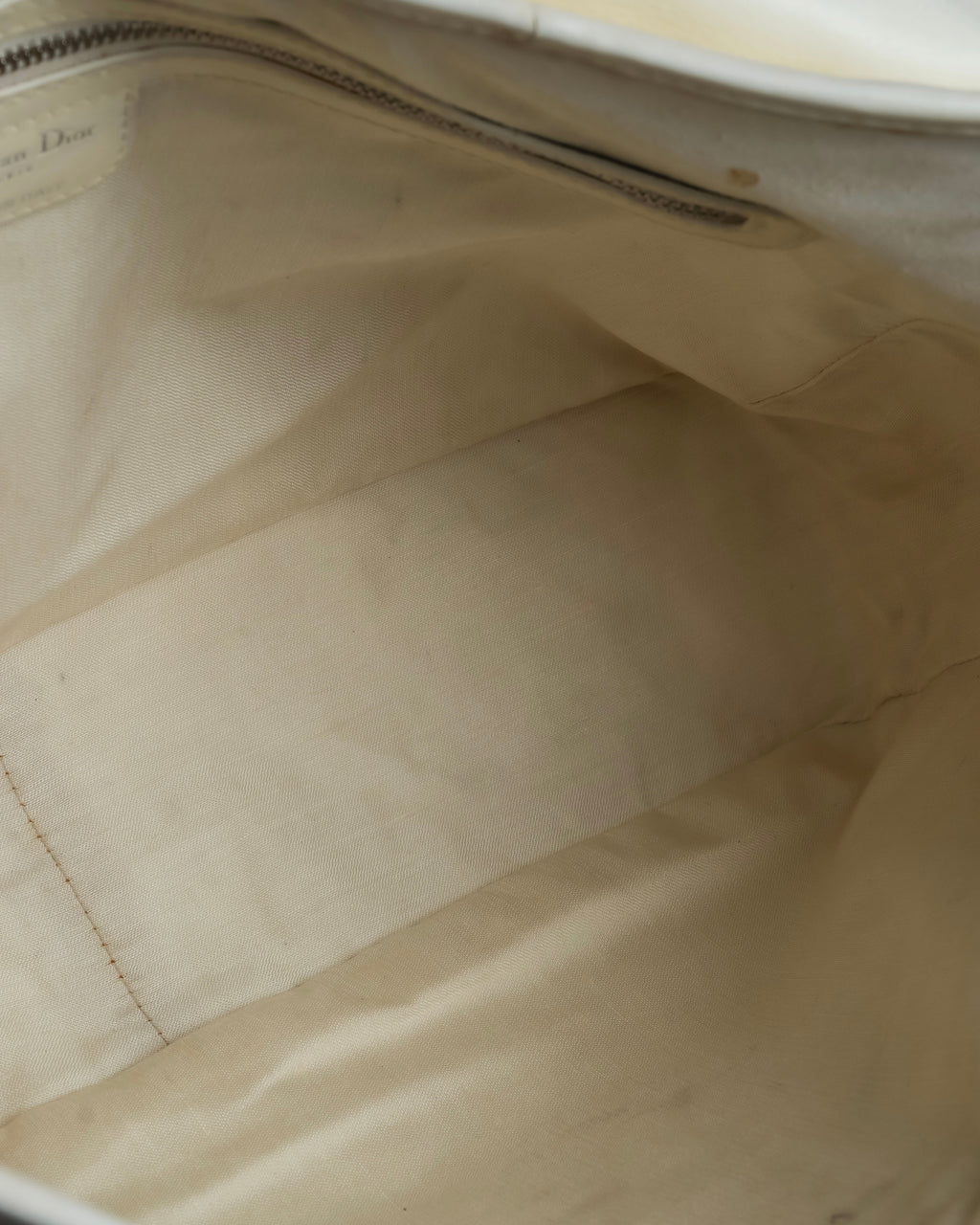 "Christian Dior" Metal ring leather combination design bag