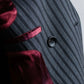 "GUCCI" Velour upper collar design thick stripe pattern chester coat