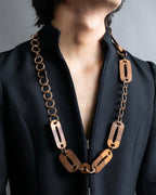 "MARNI" Large tree and chain combination necklace