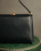 -SPECIAL- “GUCCI” 70’s-80’s Pigskin leather turn lock handbag