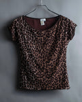 "DOLCE &amp; GABBANA" Leopard print short cut and sew