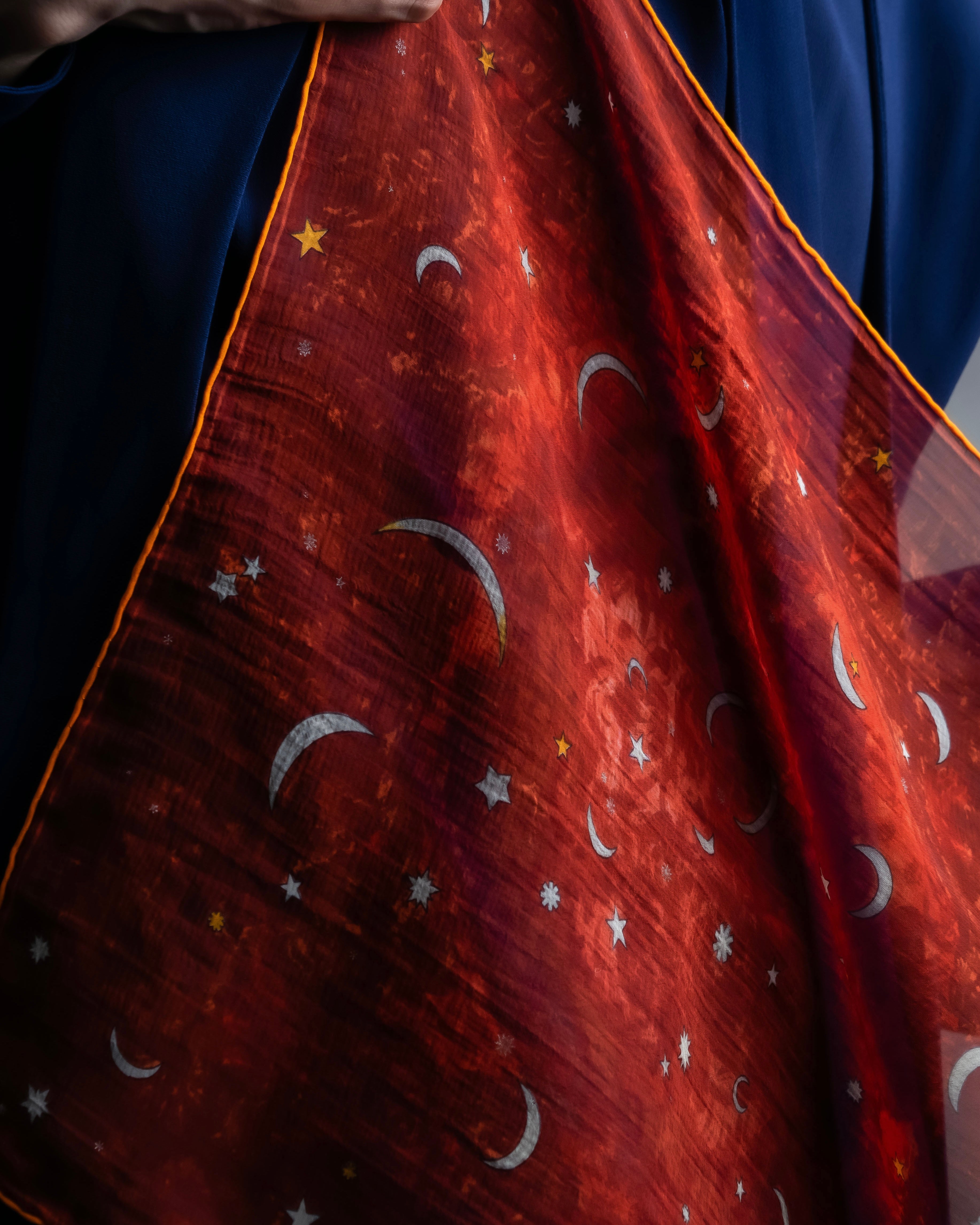 "HERMES" Celestial motif petit carre scarf